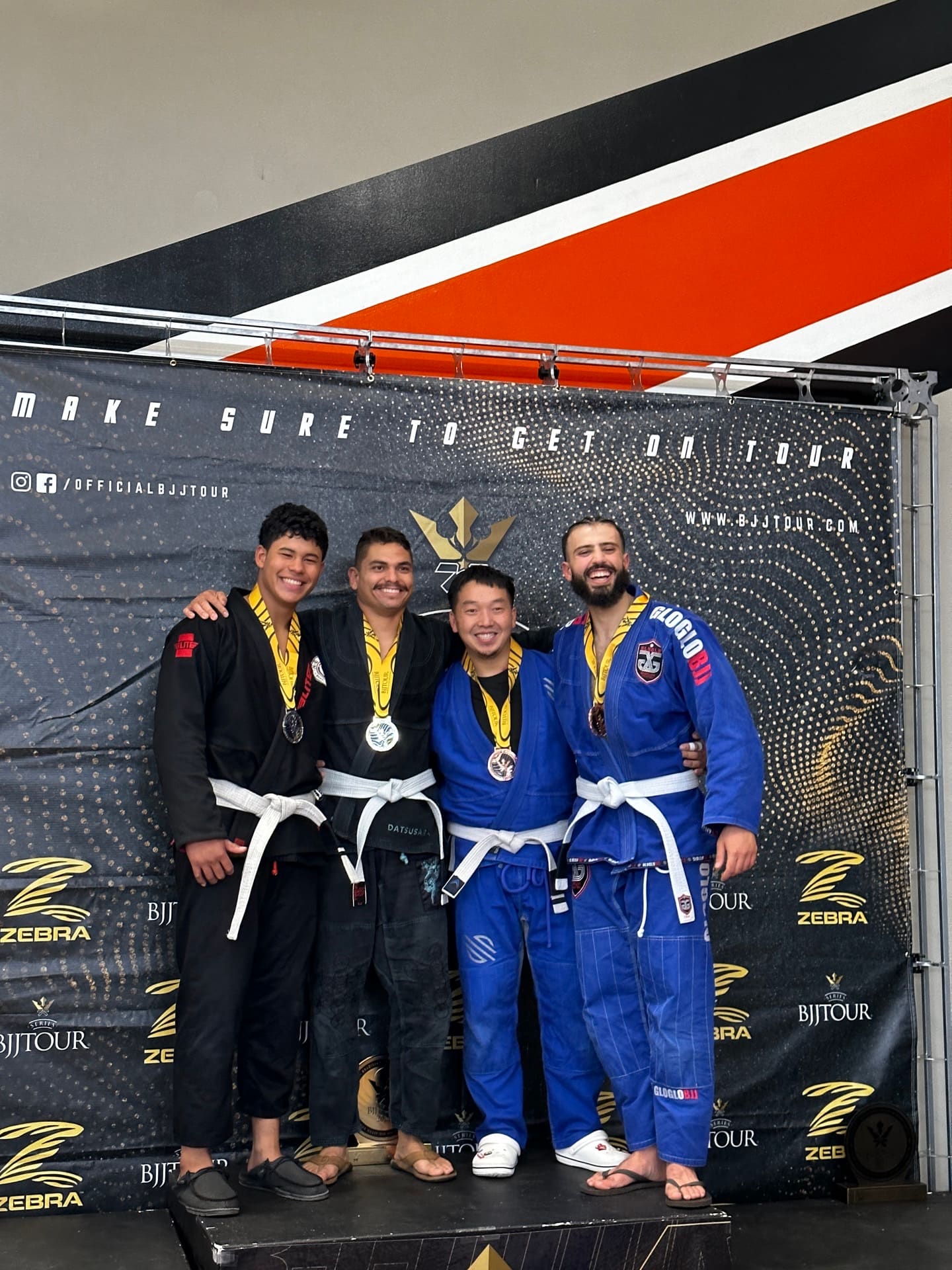 BJJ tournament podium